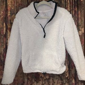 Sherpa crop sweater